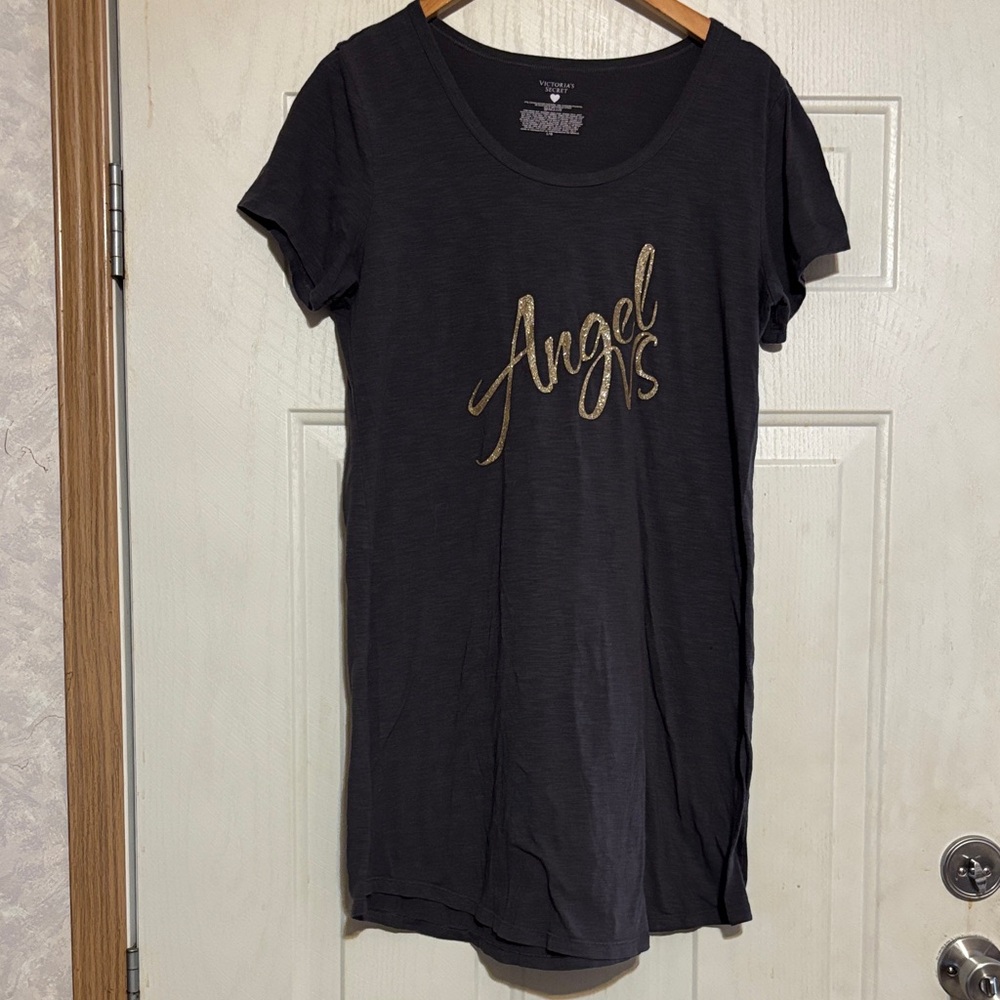 Victoria's Secret Grey Chemise with Gold Accent